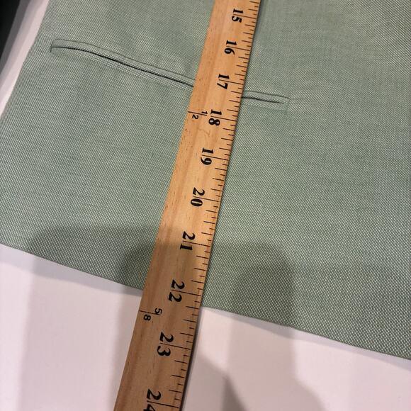 NWT Mango Mint Green Linen Cropped Sevilla Blazer Sz Large - Picture 11 of 13